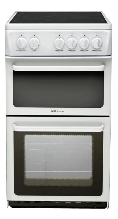 Hotpoint - HAE51P Twin Cavity Electric Cooker - White